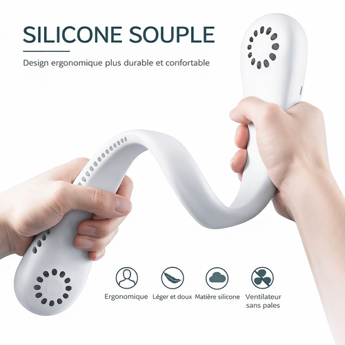 ❄️ Ventilateur Tour de Cou – Fraîcheur mains libres tout l’été